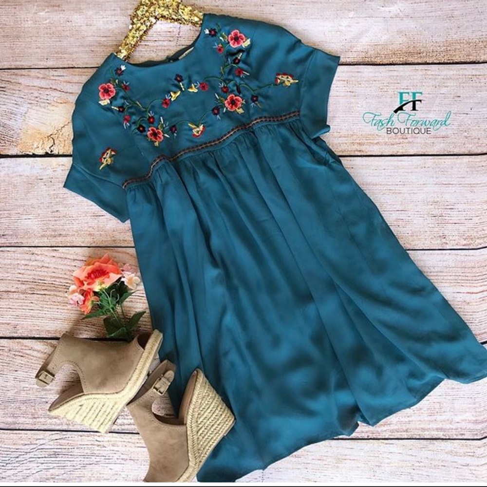 Teal Sheath Dress